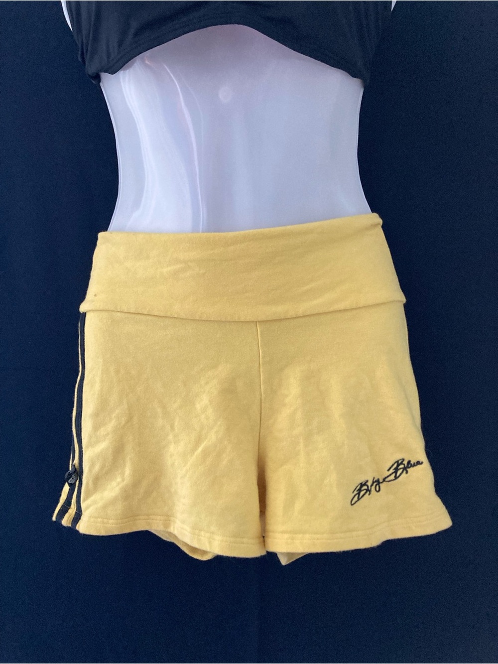 Baby Blue Y2K Yellow Foldover Shorts Medium